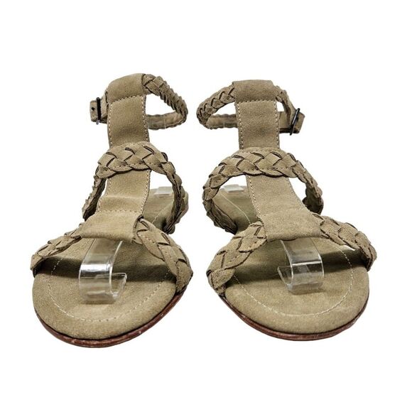 TRUE RELIGION Braided Leather Sandals Handmade Ankle Strap Boho Festival - Picture 6 of 9